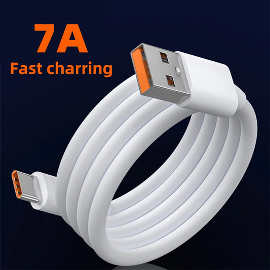 100W 7A USB Type-C Super Fast Charging Cable for Huawei / Honor / Xiaomi – Data Sync Cord