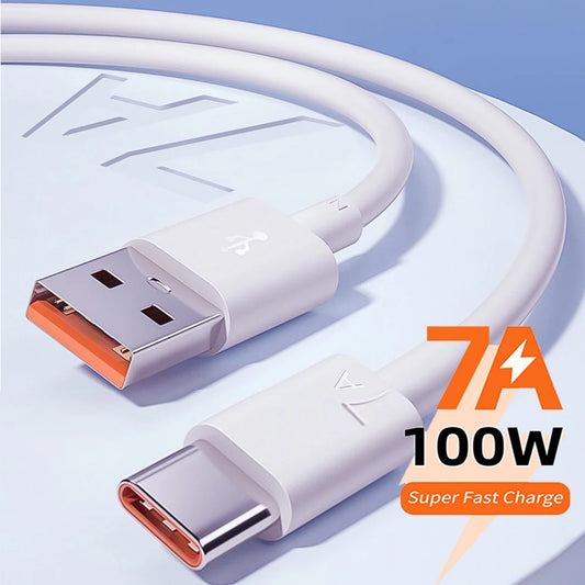 7A USB Type-C Super-Fast Charging Cable for Huawei P40/P30, Mate 40, Xiaomi Mi 12 Pro, OnePlus, Realme – High-Speed Data Sync Cord