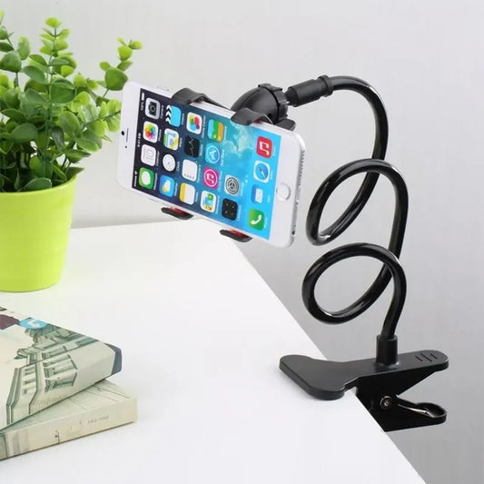 360° Clip Mobile Phone Holder Stand – 70cm Flexible Lazy Bed & Desktop Bracket for Smartphones